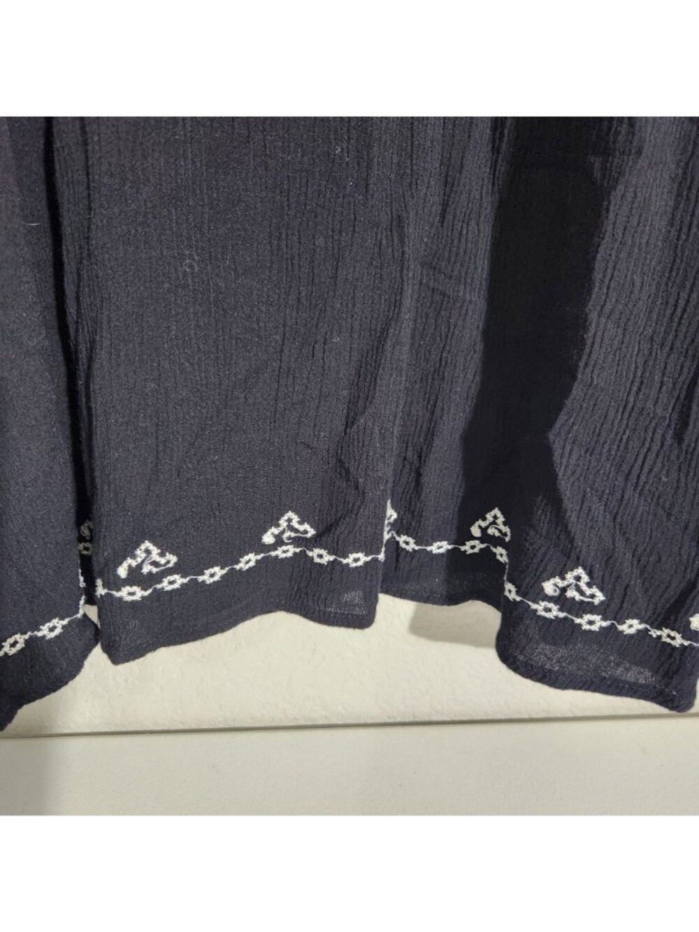 Dressbarn Dress Embroidered Boho Womens Tunic Top 2X Black - Picture 8 of 14